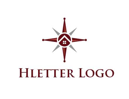 house in star compass travel logo