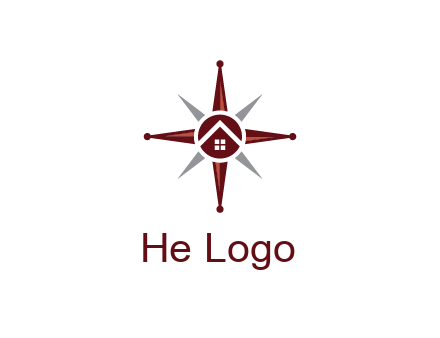 house in star compass travel logo