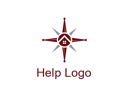 house in star compass travel logo