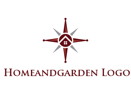 house in star compass travel logo