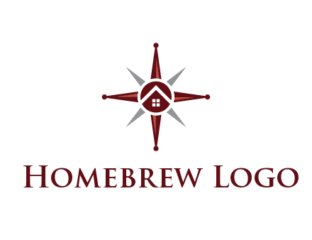 house in star compass travel logo