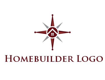 house in star compass travel logo