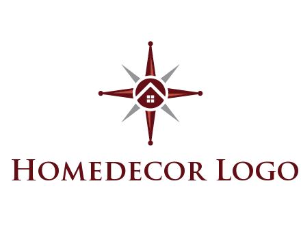 house in star compass travel logo