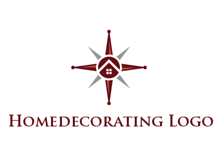 house in star compass travel logo