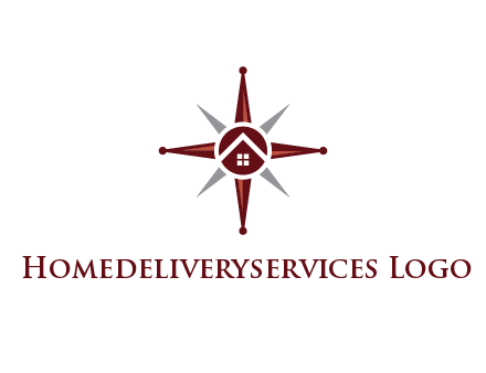 house in star compass travel logo