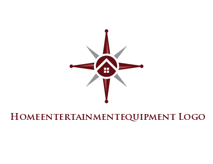 house in star compass travel logo