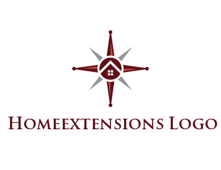 house in star compass travel logo