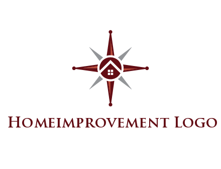 house in star compass travel logo