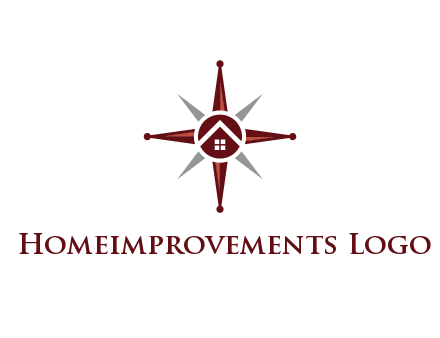 house in star compass travel logo