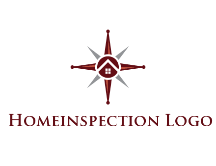 house in star compass travel logo