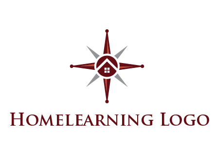 house in star compass travel logo