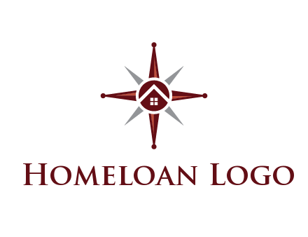 house in star compass travel logo