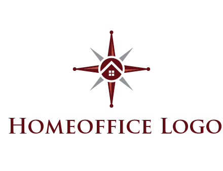 house in star compass travel logo