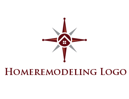 house in star compass travel logo