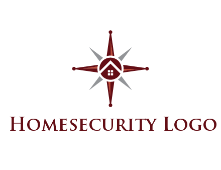 house in star compass travel logo
