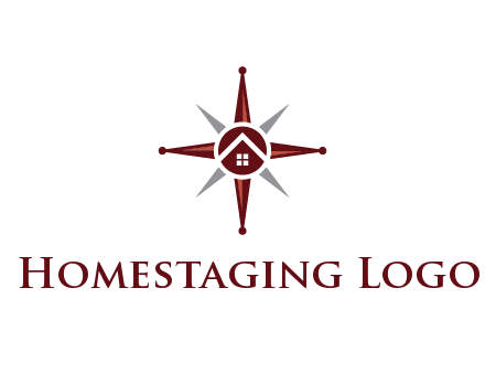 house in star compass travel logo