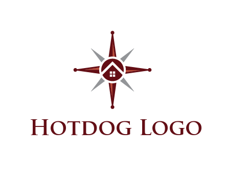 house in star compass travel logo