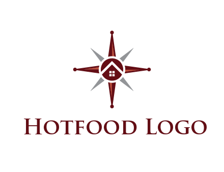 house in star compass travel logo