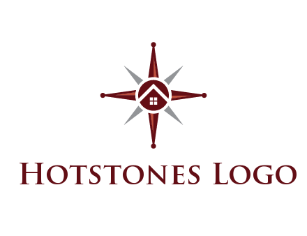 house in star compass travel logo