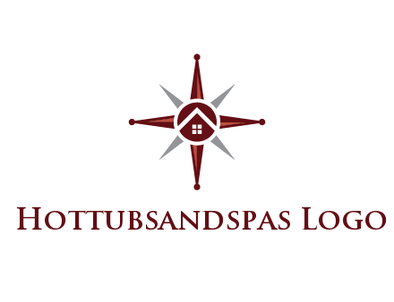 house in star compass travel logo