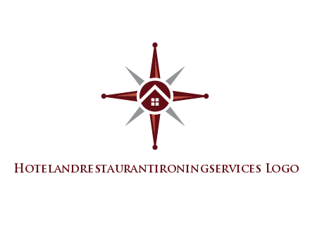 house in star compass travel logo