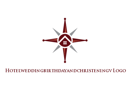 house in star compass travel logo