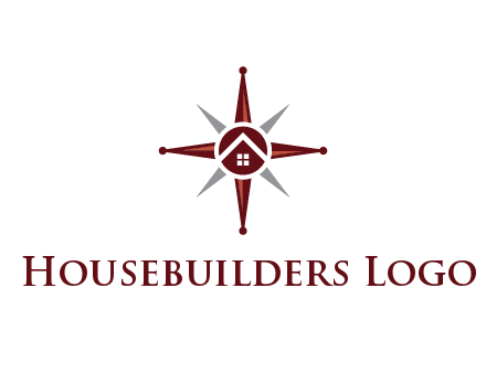 house in star compass travel logo