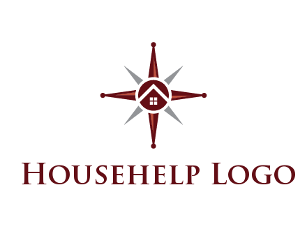 house in star compass travel logo