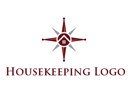 house in star compass travel logo