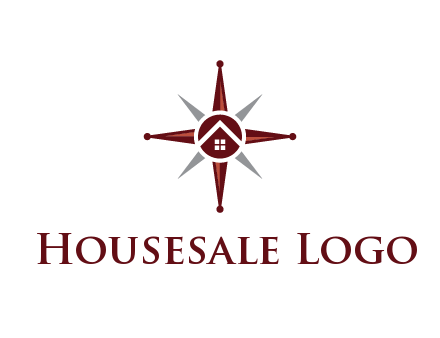 house in star compass travel logo