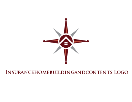 house in star compass travel logo