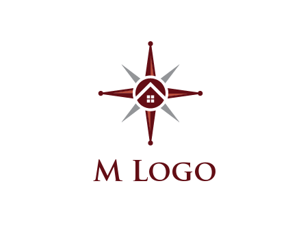 house in star compass travel logo