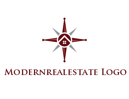 house in star compass travel logo