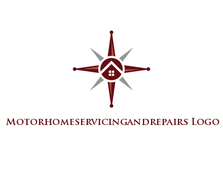 house in star compass travel logo