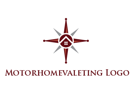 house in star compass travel logo
