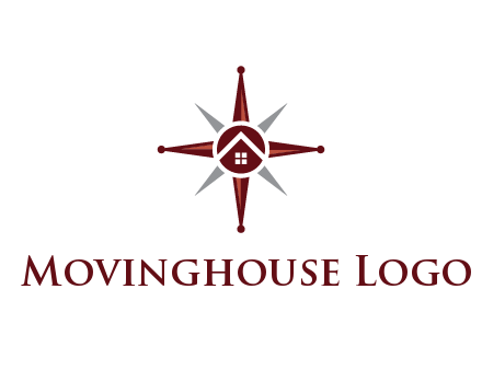 house in star compass travel logo