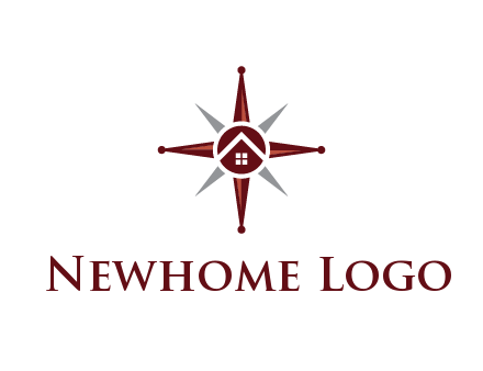 house in star compass travel logo