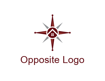 house in star compass travel logo
