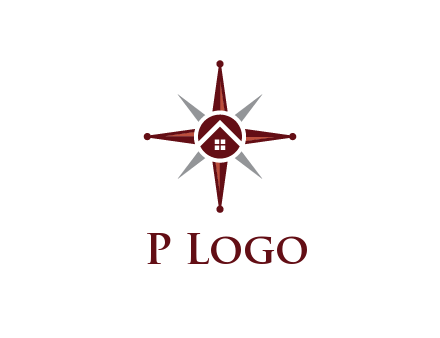 house in star compass travel logo