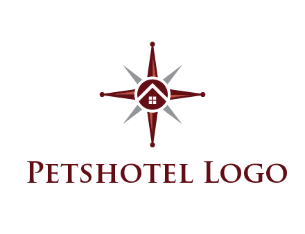 house in star compass travel logo