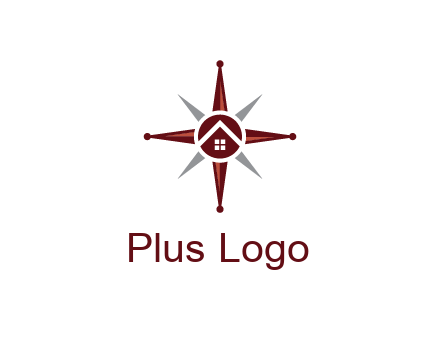house in star compass travel logo