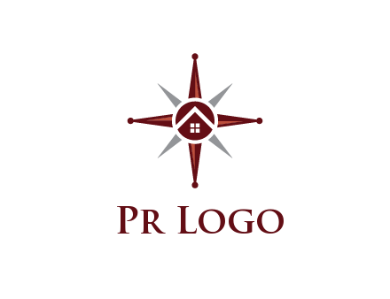 house in star compass travel logo