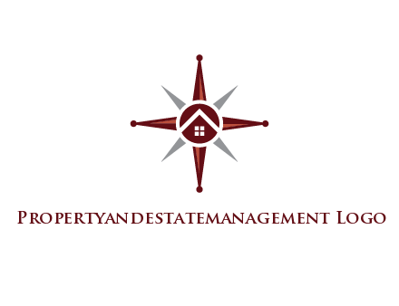 house in star compass travel logo