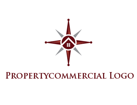 house in star compass travel logo