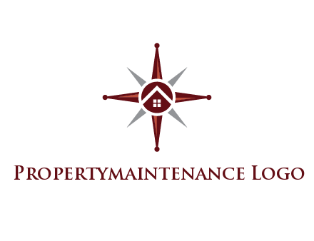 house in star compass travel logo