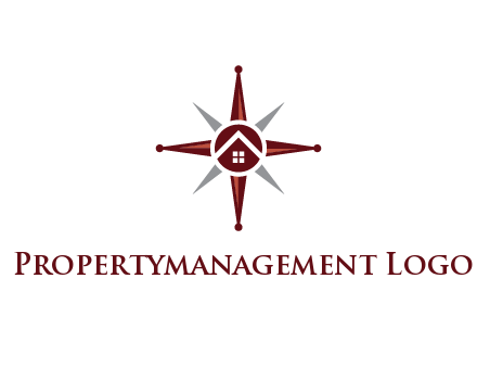 house in star compass travel logo