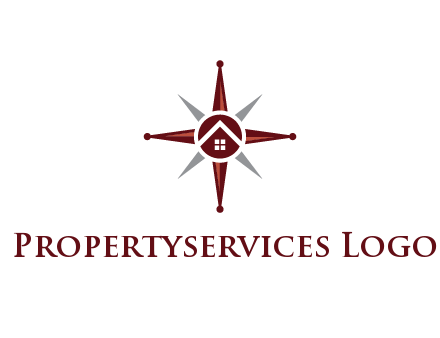 house in star compass travel logo