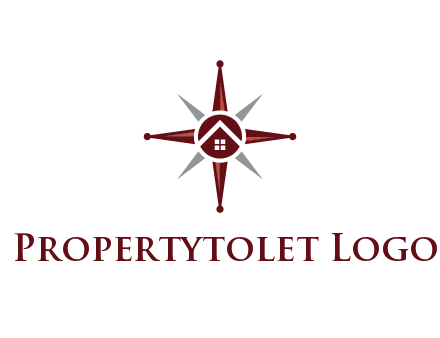house in star compass travel logo