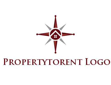house in star compass travel logo