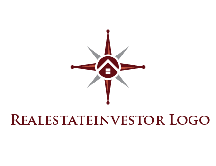 house in star compass travel logo